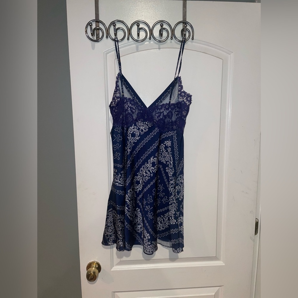 New! LoveShackFancy Etrune Blue and White Bow Mini Dress 💙 size 10 - Picture 8 of 12